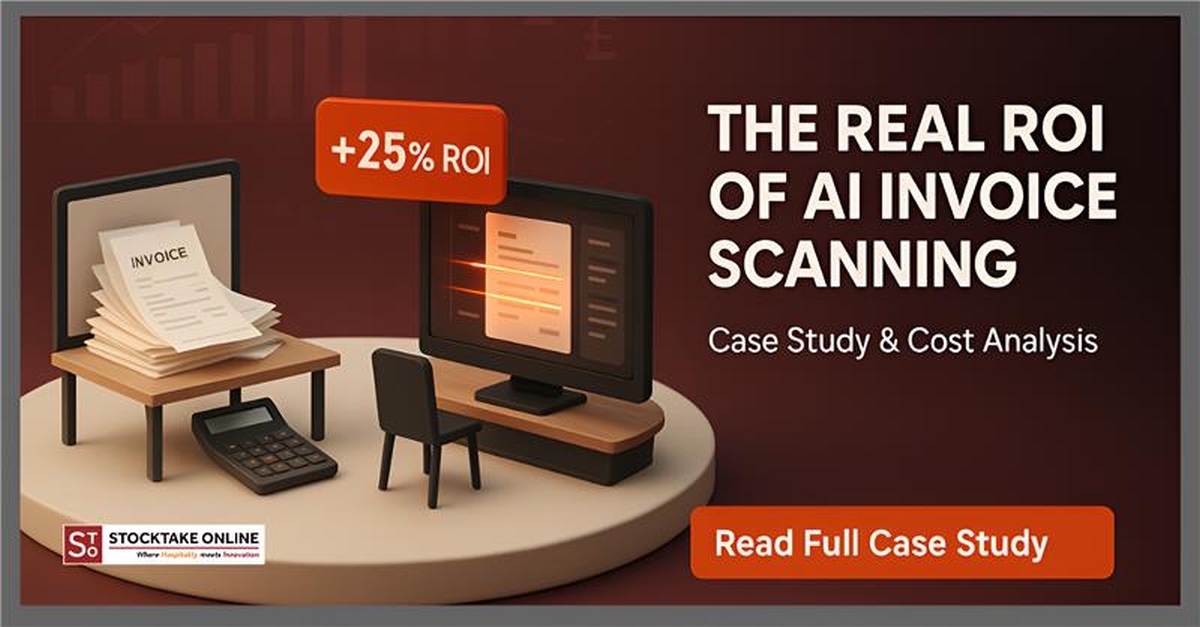 AI invoice scanning software dashboard for hospitality inventory management