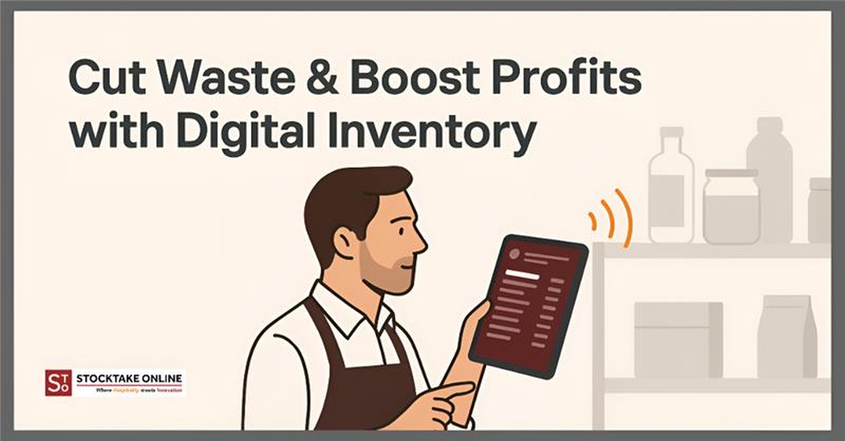 Restaurant manager scans inventory with a tablet to ensure real-time stock accuracy