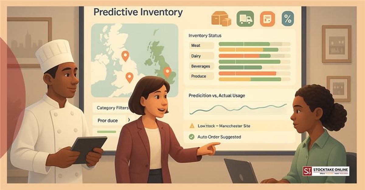 Predictive inventory dashboard for multi-location hospitality