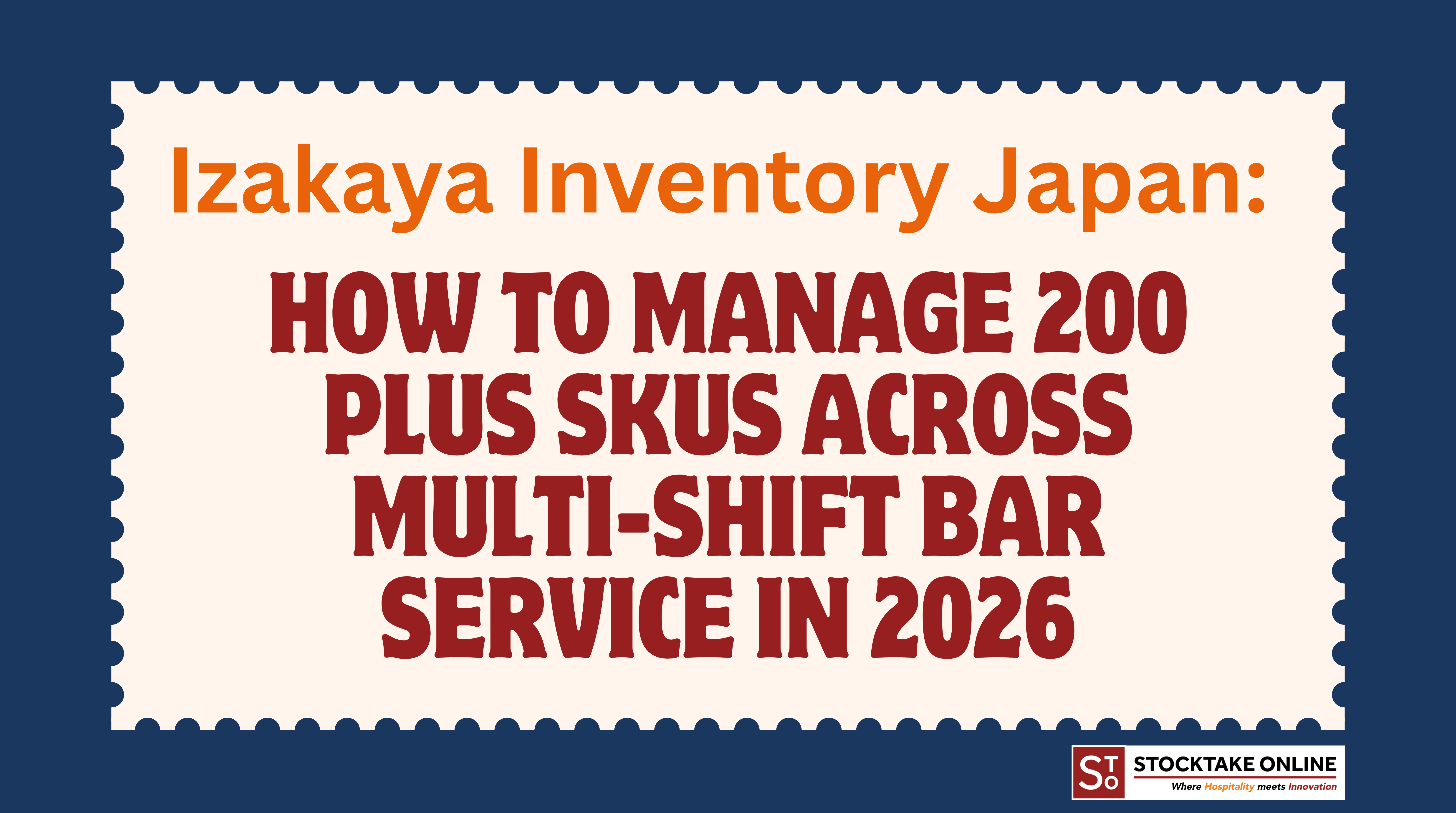 izakaya bar inventory management system shown on tablet in Japan multi-shift operation