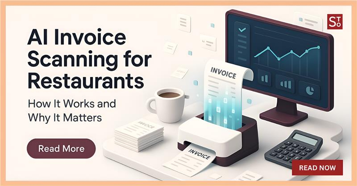 Stocktake Online AI invoice scanning dashboard with extracted supplier data